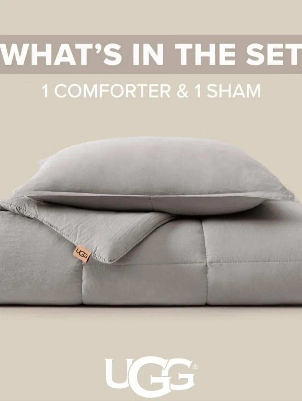 UGG Leonora Comforter Set In Seal Gray Twin XL
